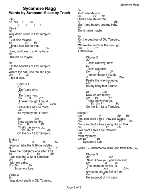 Sycamore Ragg Weighs and Means LuminSong Multimedia